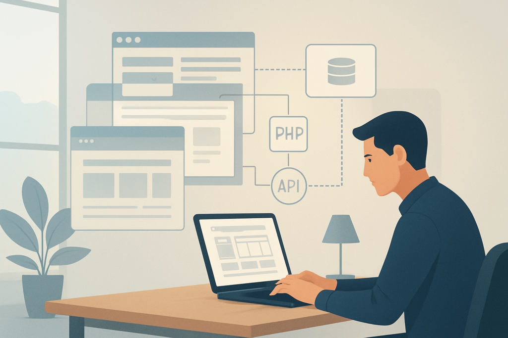 Full stack WordPress development across front end, PHP, database, APIs, and hosting