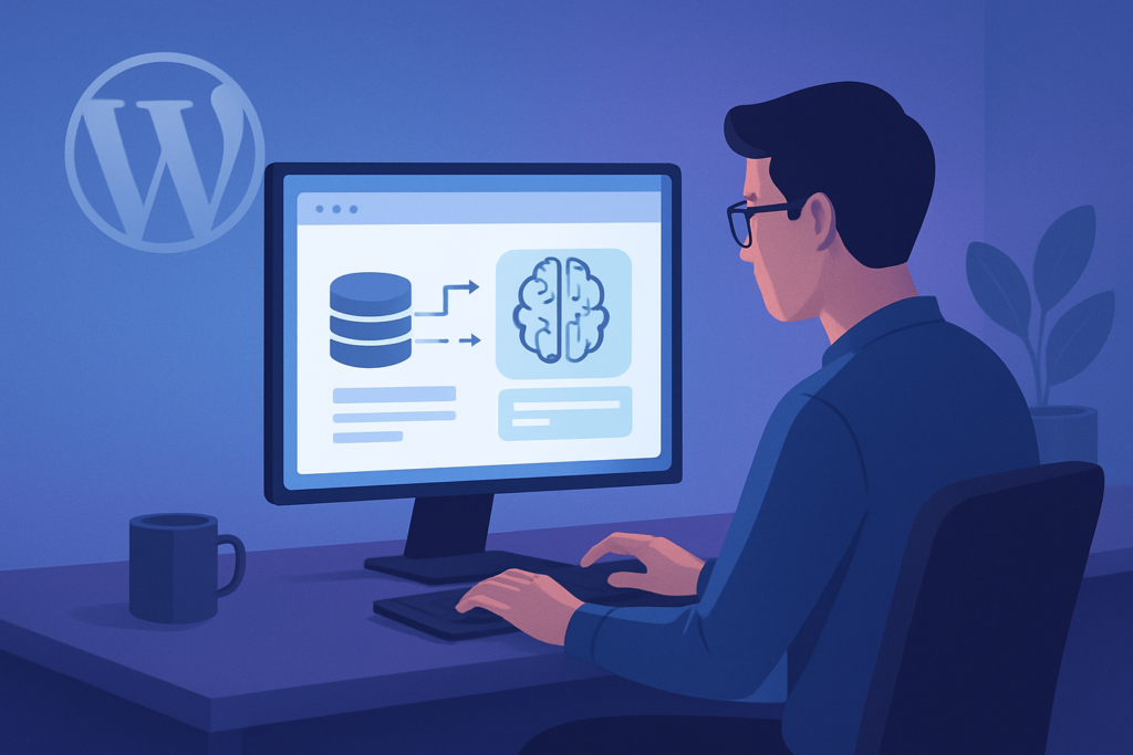 Developer integrating an LLM into a WordPress application