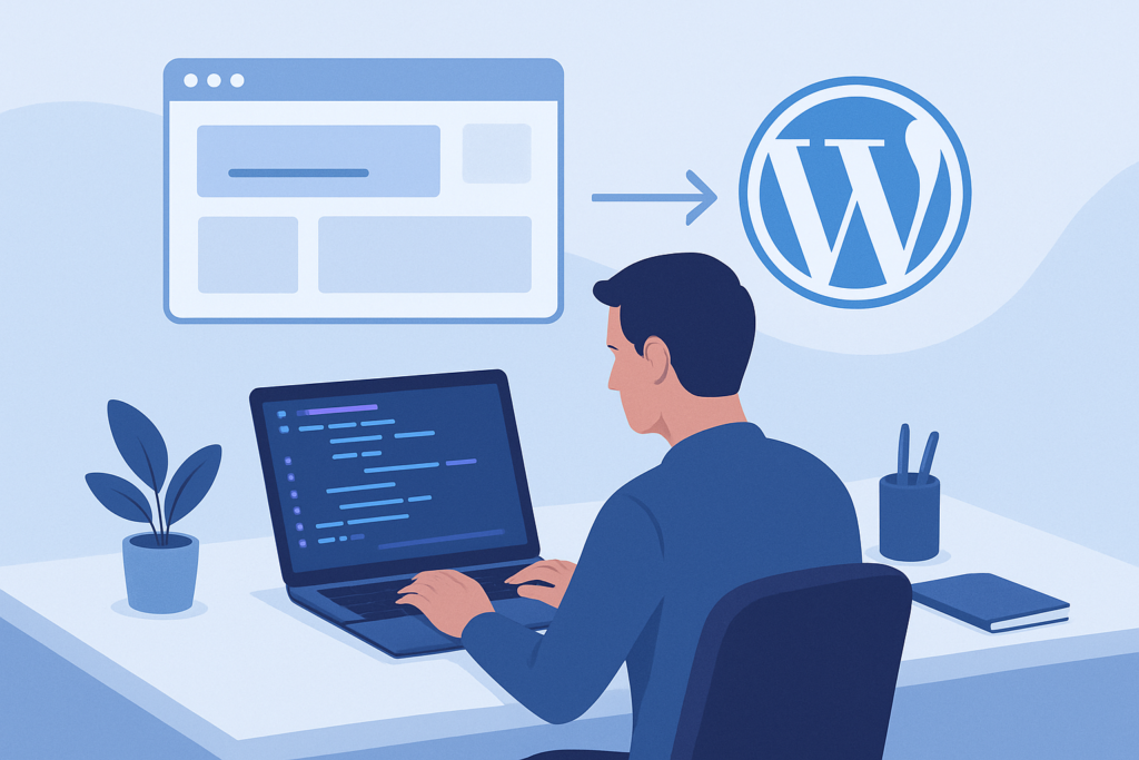 Developer building a Next.js application connected to WordPress