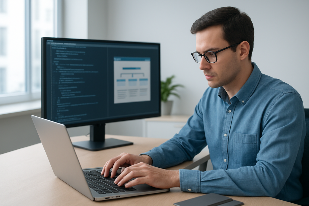 WordPress developer reviewing a website troubleshooting project
