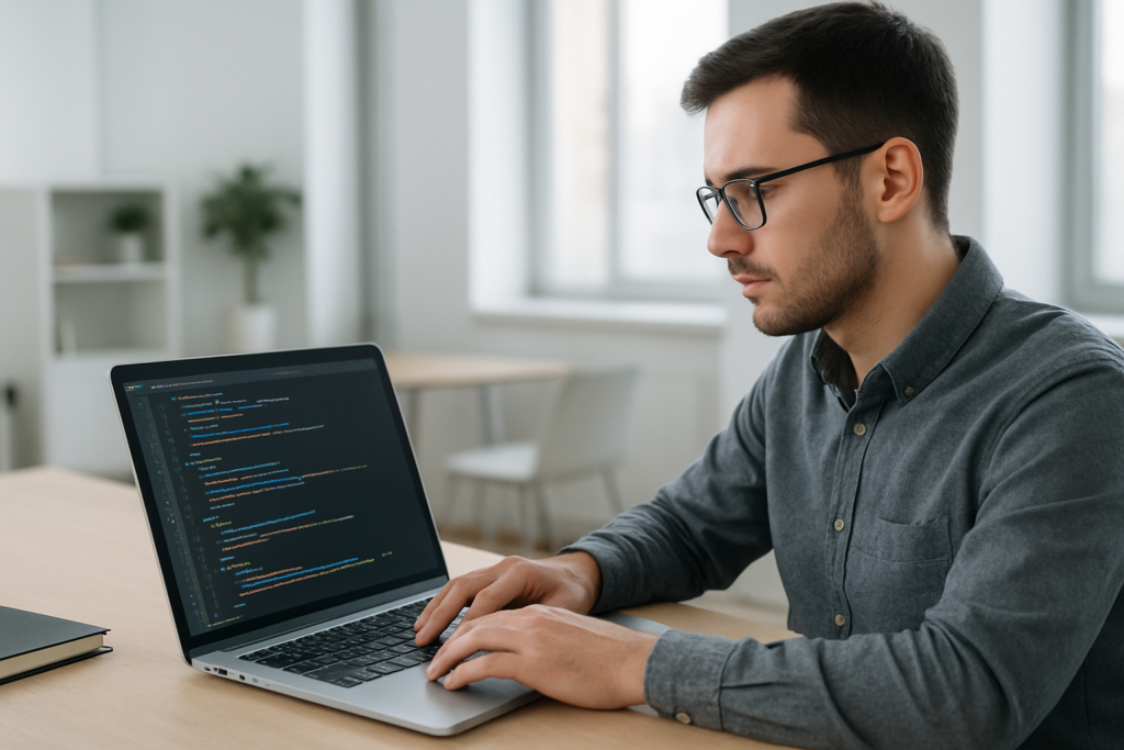 Backend developer working on a WordPress project