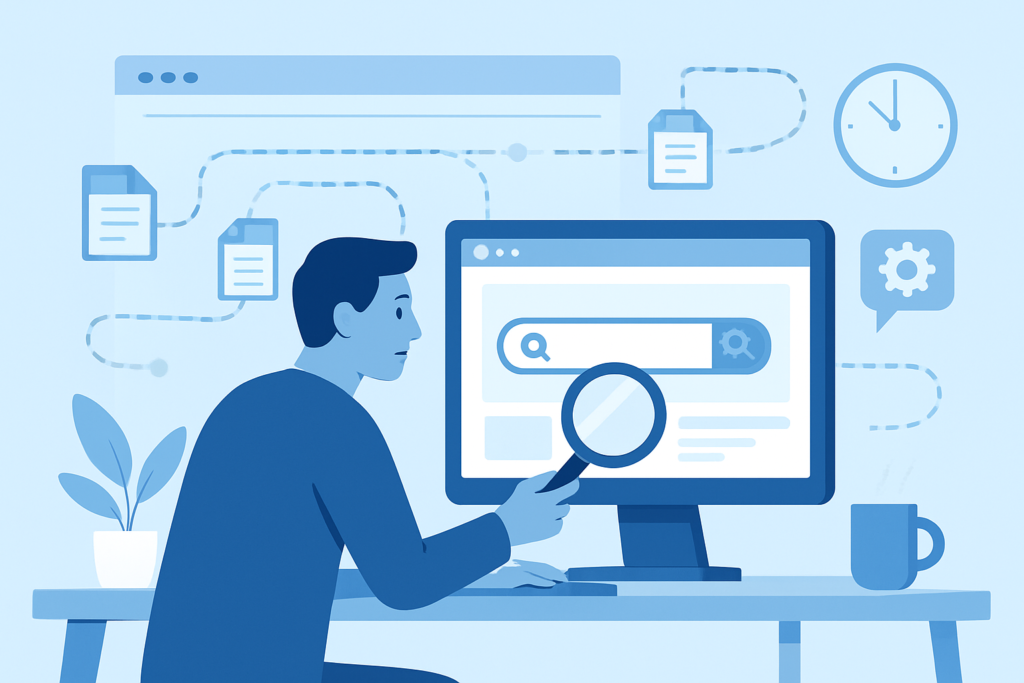 WordPress page indexing and Google Search troubleshooting illustration