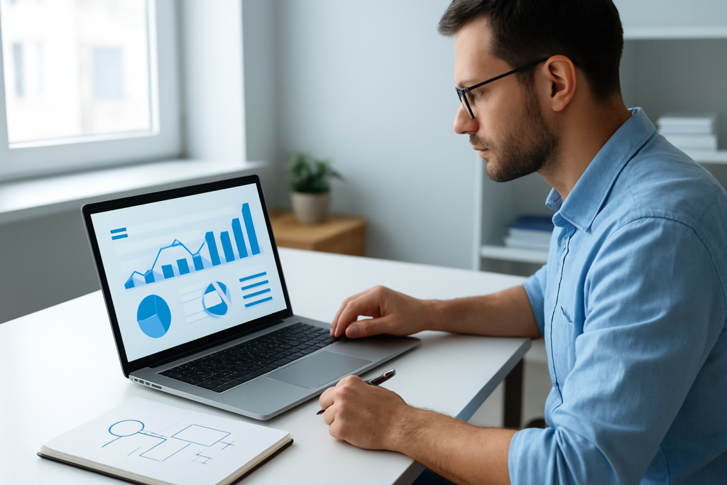 WordPress website owner learning SEO with analytics and site structure notes