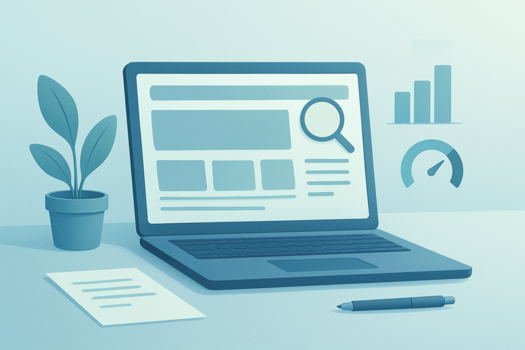 Illustration of an SEO-friendly WordPress website optimization workflow