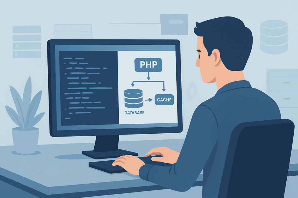 Developer using WordPress transients to cache PHP database queries