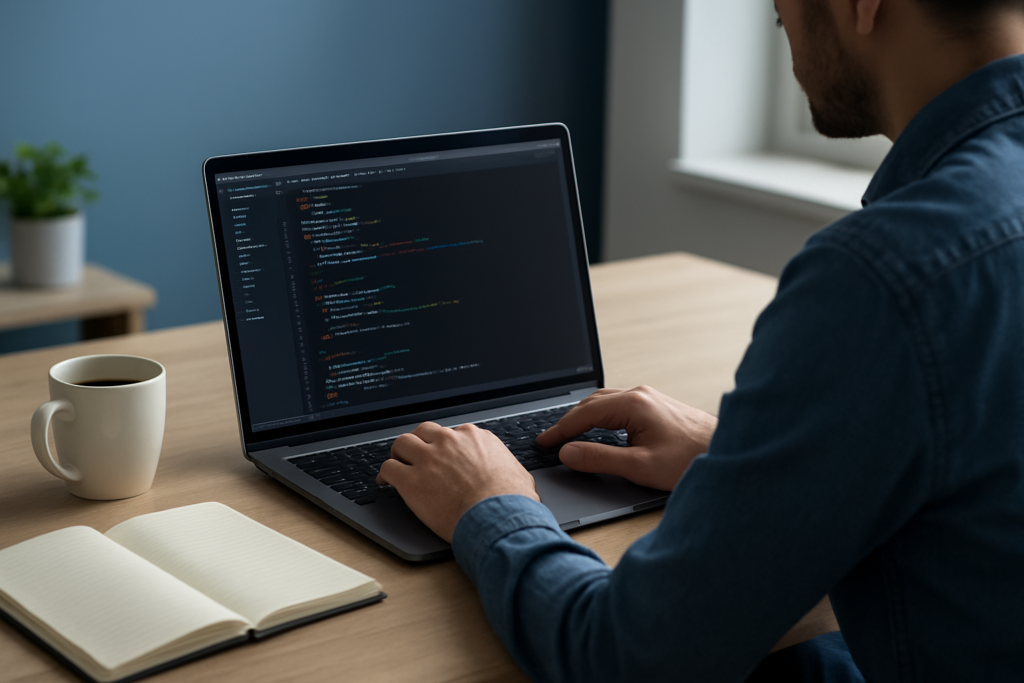 WordPress plugin developer reviewing custom plugin code